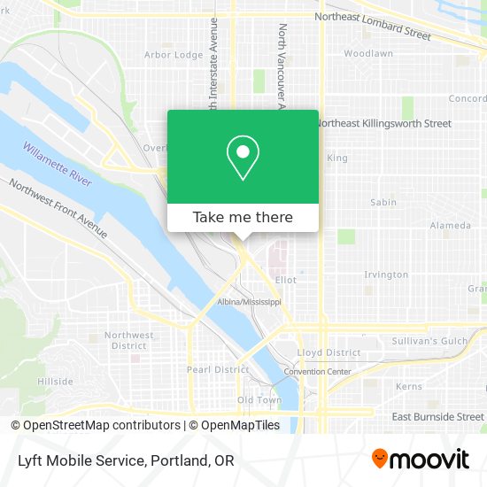 Lyft Mobile Service map