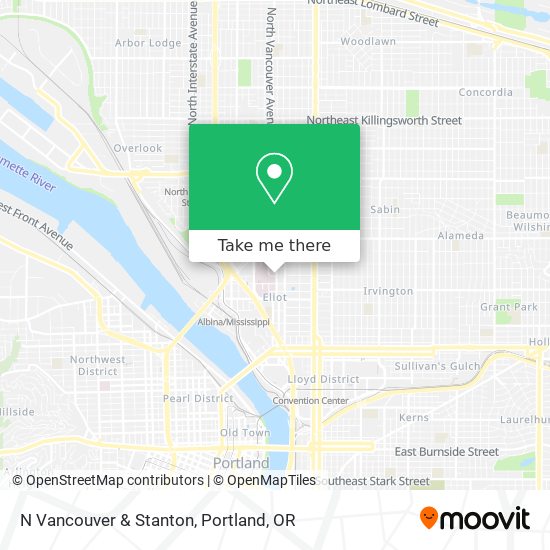 N Vancouver & Stanton map