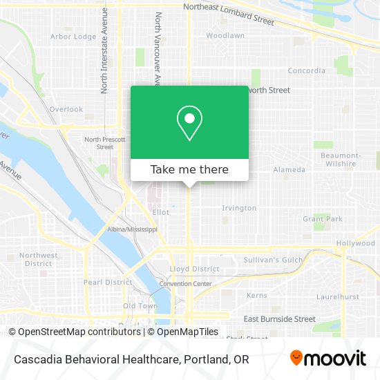 Cascadia Behavioral Healthcare map