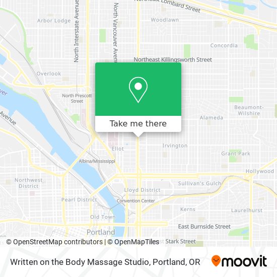 Written on the Body Massage Studio map