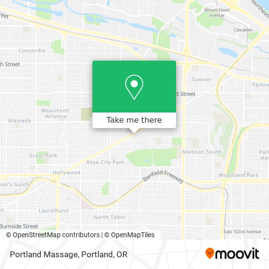 Mapa de Portland Massage