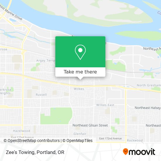 Zee's Towing map