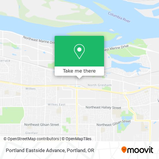Mapa de Portland Eastside Advance