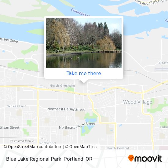 Blue Lake Regional Park map