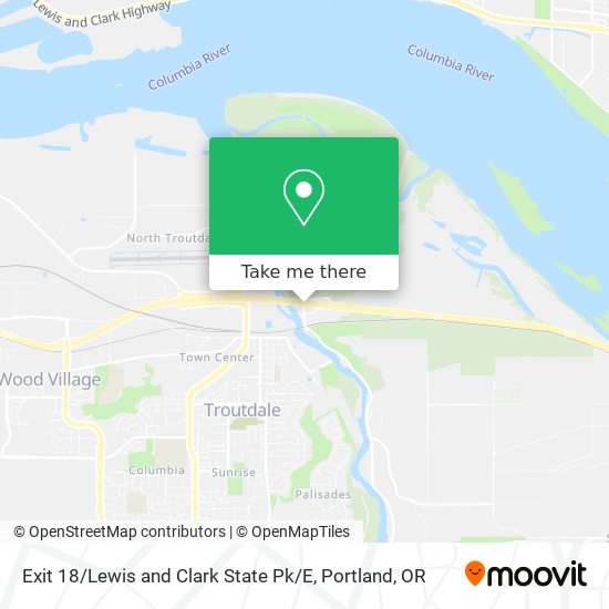 Exit 18 / Lewis and Clark State Pk / E map