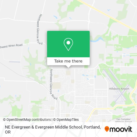 Mapa de NE Evergreen & Evergreen Middle School