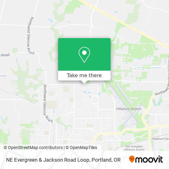 NE Evergreen & Jackson Road Loop map