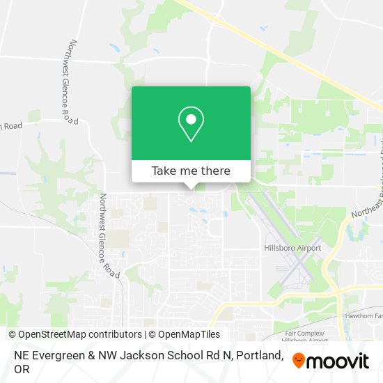 NE Evergreen & NW Jackson School Rd N map