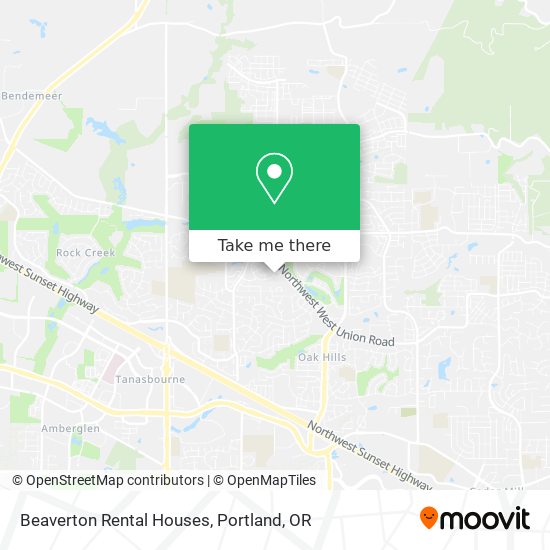 Beaverton Rental Houses map