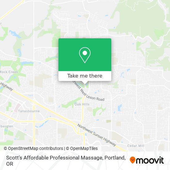 Scott's Affordable Professional Massage map