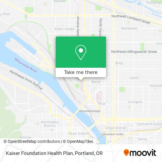Kaiser Foundation Health Plan map