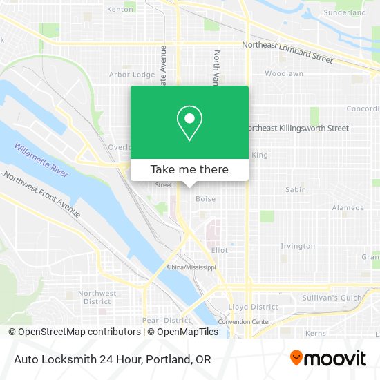 Auto Locksmith 24 Hour map