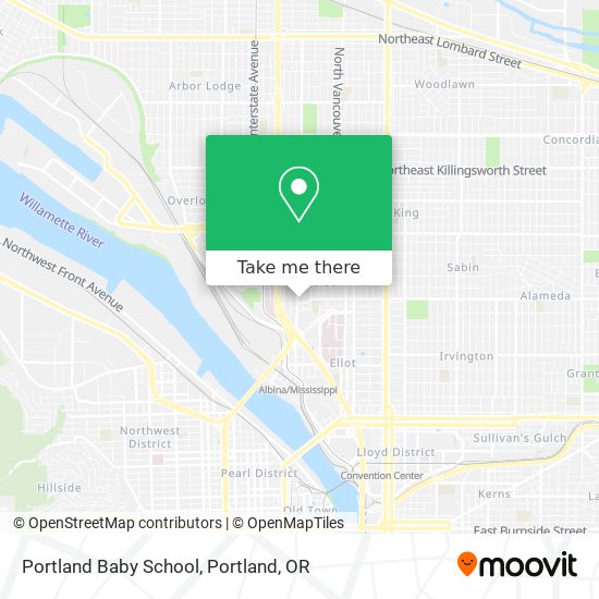 Mapa de Portland Baby School