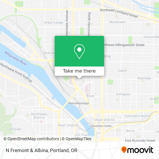 N Fremont & Albina map