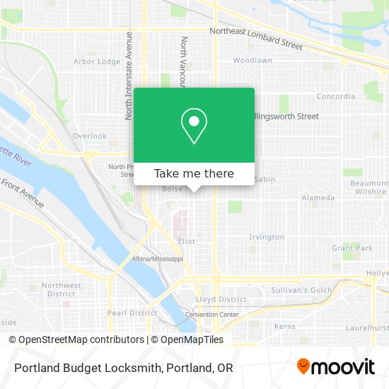 Portland Budget Locksmith map