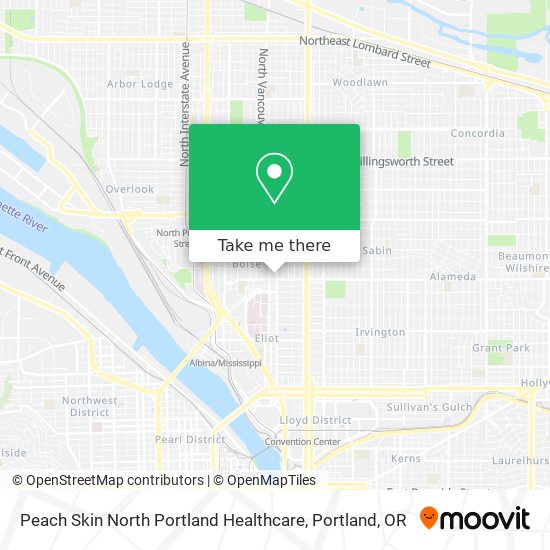 Peach Skin North Portland Healthcare map
