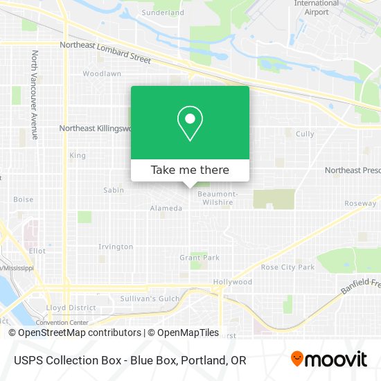 USPS Collection Box - Blue Box map