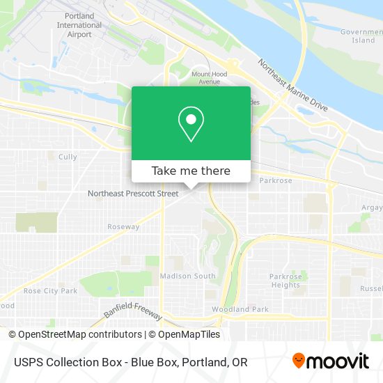 USPS Collection Box - Blue Box map