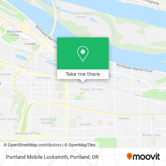 Mapa de Portland Mobile Locksmith