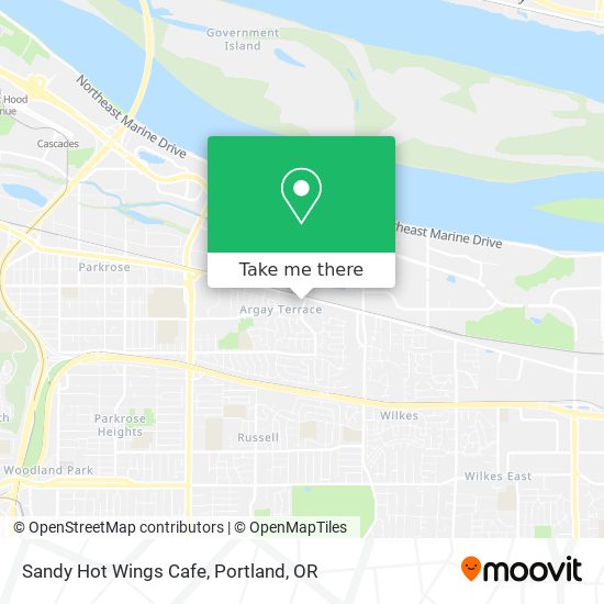 Mapa de Sandy Hot Wings Cafe