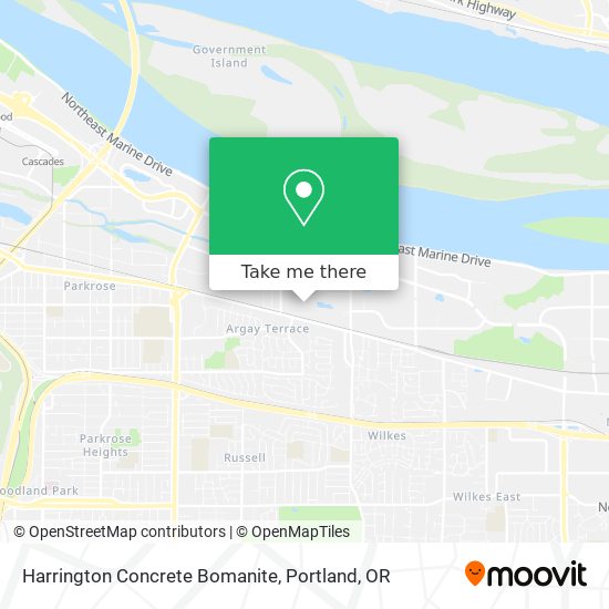 Harrington Concrete Bomanite map