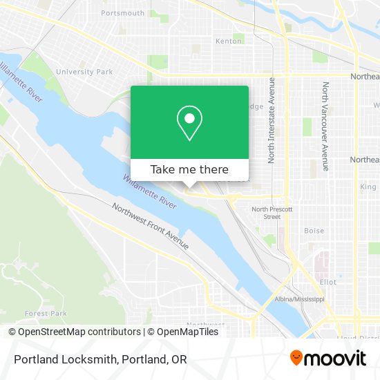 Mapa de Portland Locksmith