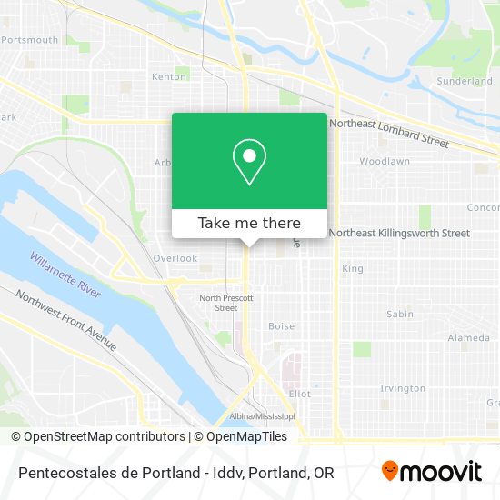 Pentecostales de Portland - Iddv map