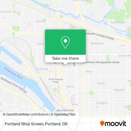 Portland Shoji Screen map