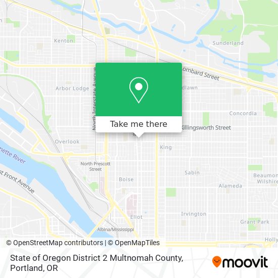 Mapa de State of Oregon District 2 Multnomah County