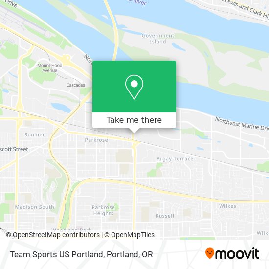 Mapa de Team Sports US Portland