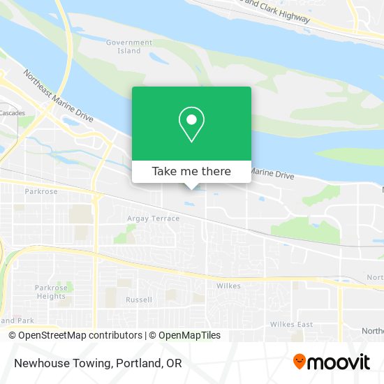 Newhouse Towing map