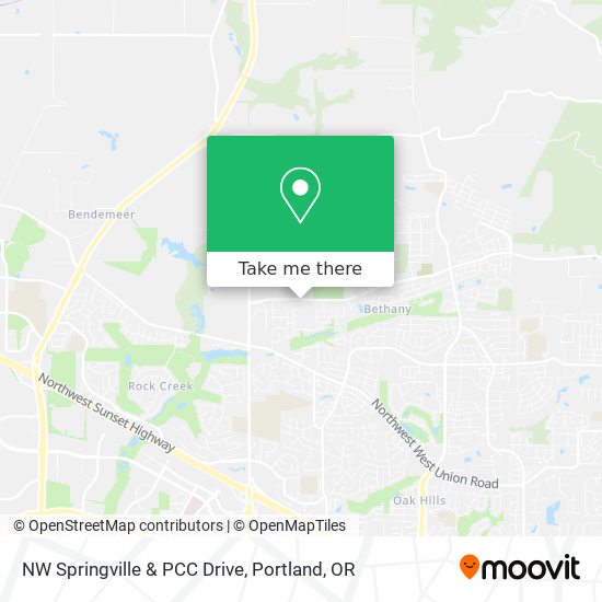 NW Springville & PCC Drive map