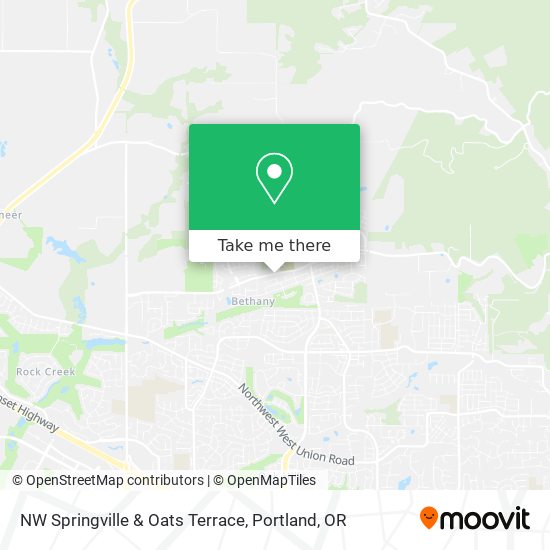 NW Springville & Oats Terrace map