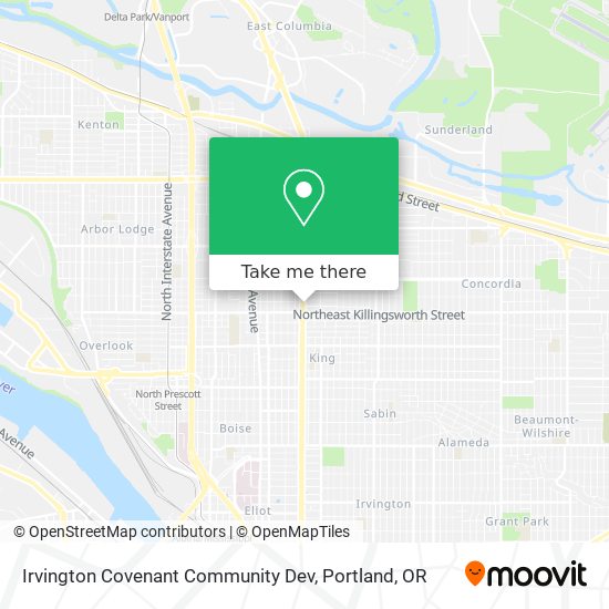 Mapa de Irvington Covenant Community Dev