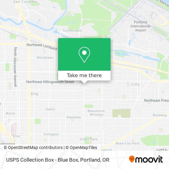 USPS Collection Box - Blue Box map