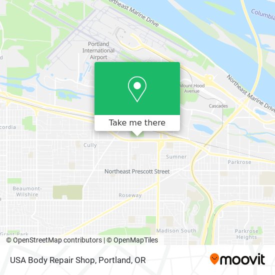 USA Body Repair Shop map