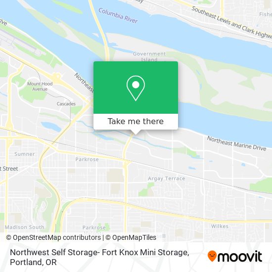 Mapa de Northwest Self Storage- Fort Knox Mini Storage