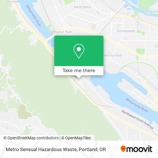 Metro Sensual Hazardous Waste map