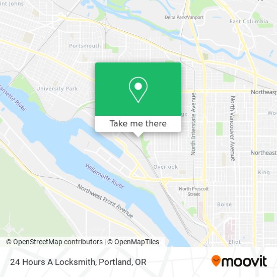 24 Hours A Locksmith map