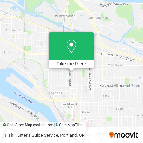 Fish Hunter's Guide Service map