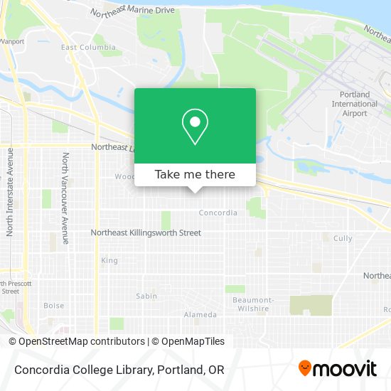 Concordia College Library map
