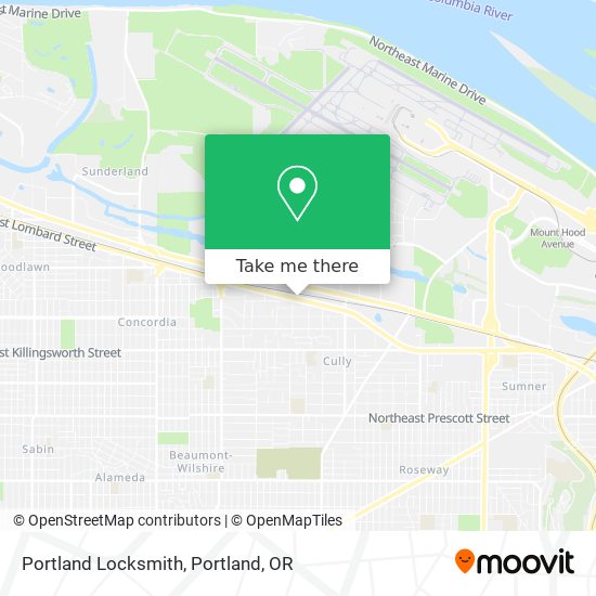 Portland Locksmith map