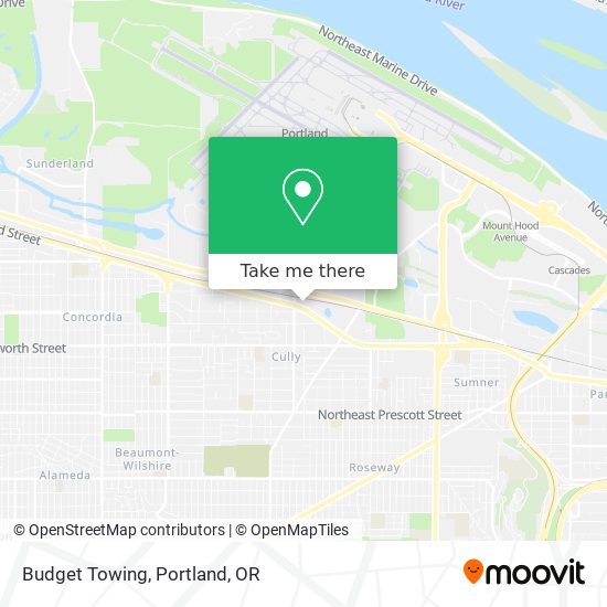 Budget Towing map