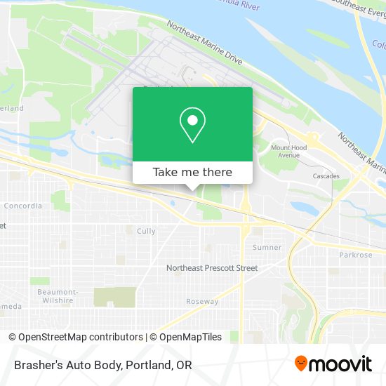 Brasher's Auto Body map