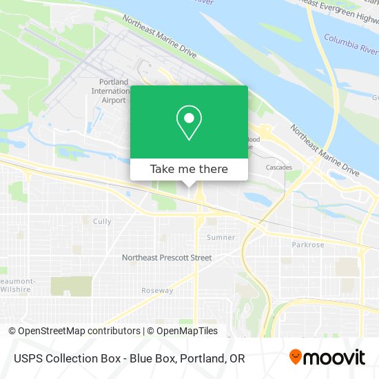 USPS Collection Box - Blue Box map