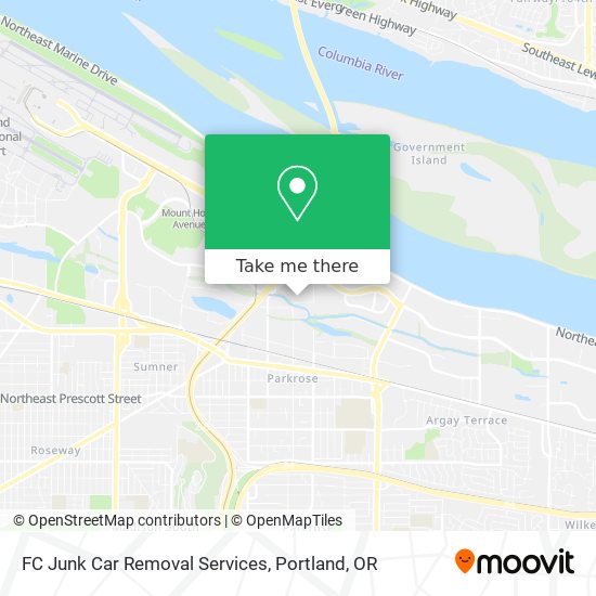 FC Junk Car Removal Services map