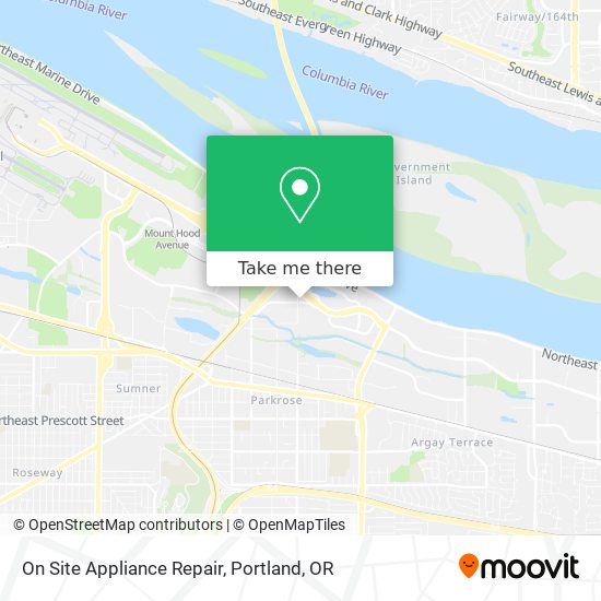 On Site Appliance Repair map