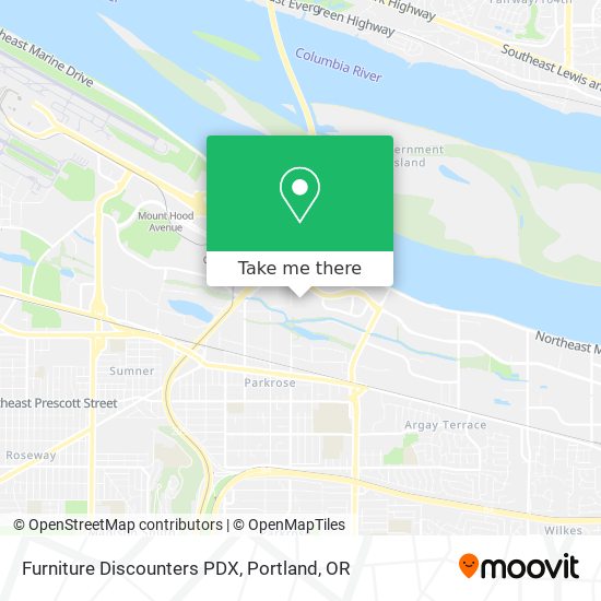 Furniture Discounters PDX map