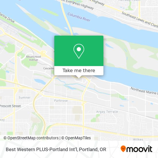 Best Western PLUS-Portland Int'l map