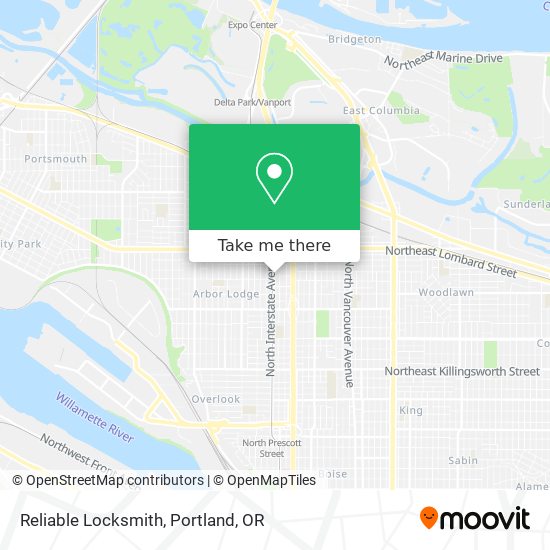 Reliable Locksmith map